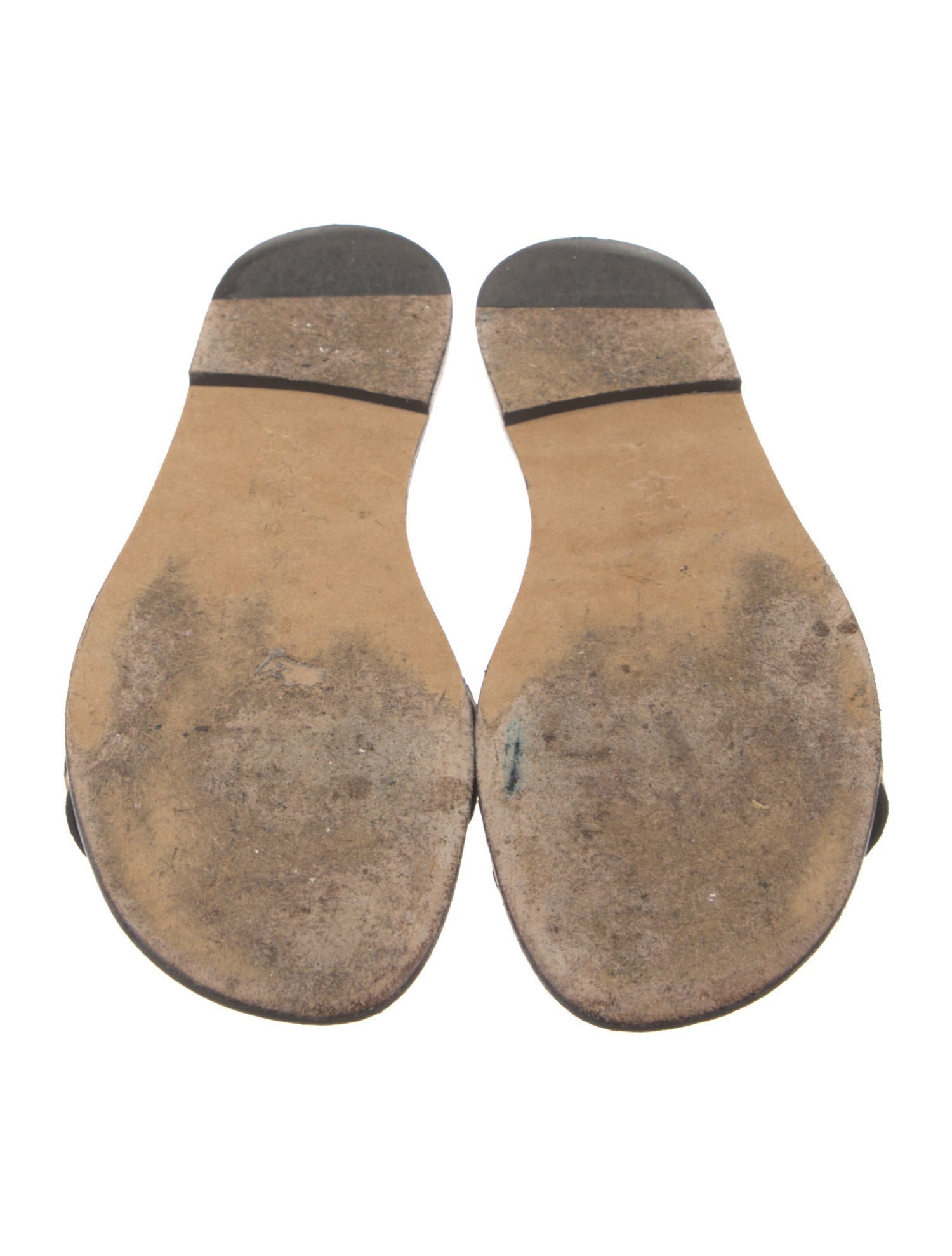 Christian Dior Striped Embroidered Accent Slides